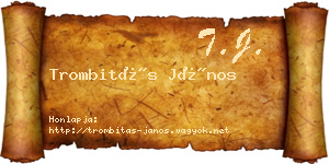 Trombitás János névjegykártya