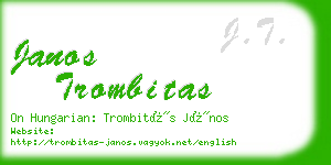 janos trombitas business card